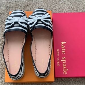 Kate Spade striped espadrille with bow